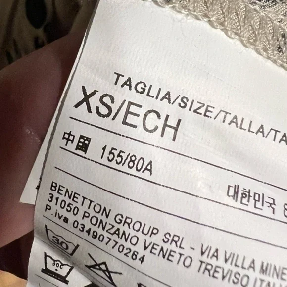 United Colors of Benetton long sleeve mandarin color button down blouse size XS - Picture 5 of 10